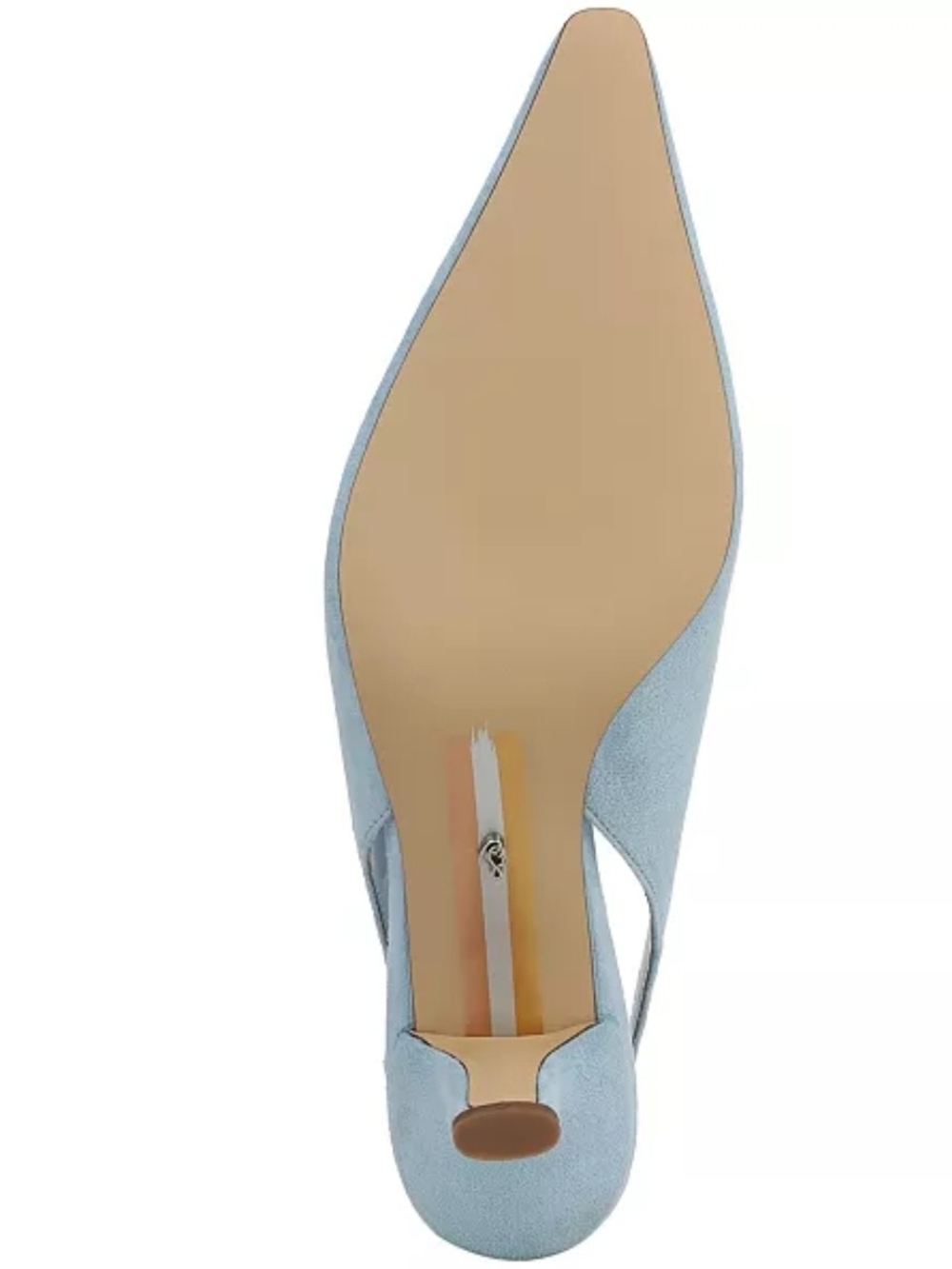 Sam Edelman Light Blue Pointed Toe Slingback Kitten Heel - Picture 2 of 3